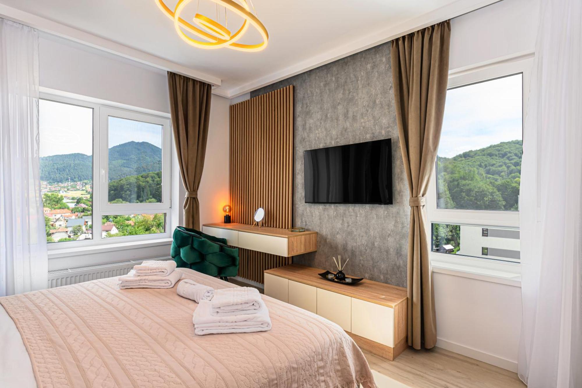 Mountain View Retreat Apartment - Brassó Kültér fotó